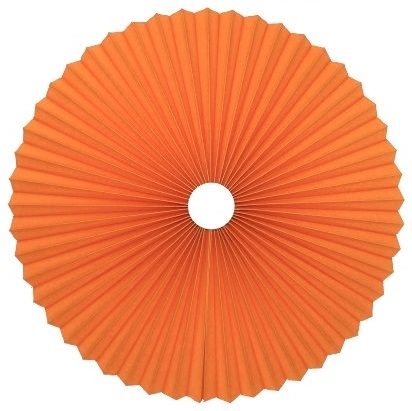Rosette plisse til loft orange Ø40 med ledning